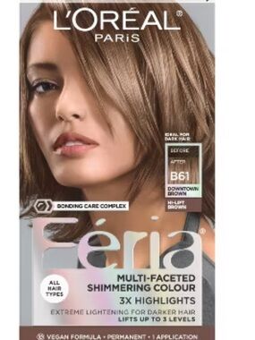 L'Oréal Feria Multi-Faceted Shimmering Hair Colour — Downtown Brown (B61)